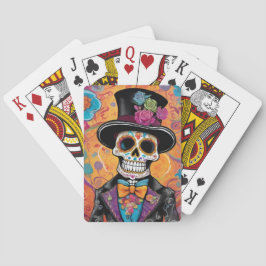 Jeu De Cartes Dapper Skull Skeleton : Jour des morts