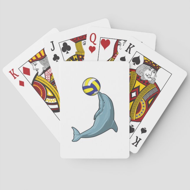 Jeu De Cartes Dauphin avec volleyball (dos)
