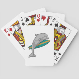 Jeu De Cartes Dauphin en surfeur avec Surfer