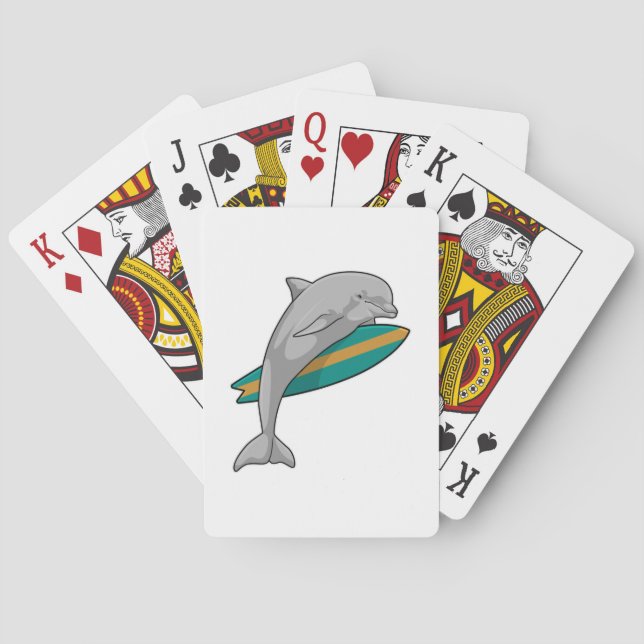 Jeu De Cartes Dauphin en surfeur avec Surfer (dos)
