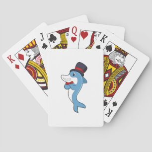 Jeu De Cartes Dauphin en tant que Gentleman avec Casquette