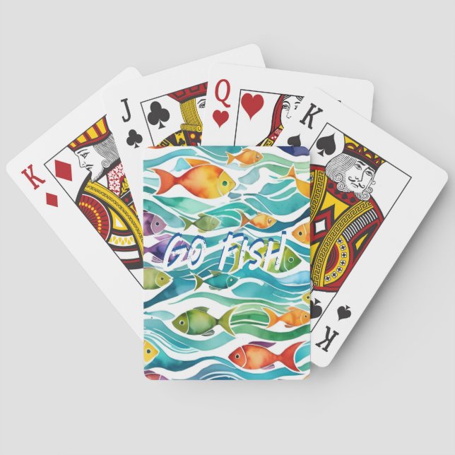 Jeu De Cartes De mignons petits poissons. Allez le poisson ! (dos)