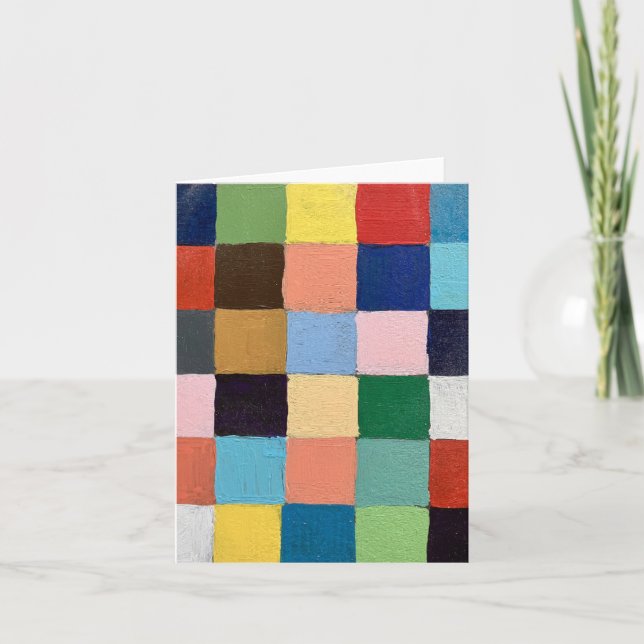 Jeu de cartes de notes Carrés funky (Devant)