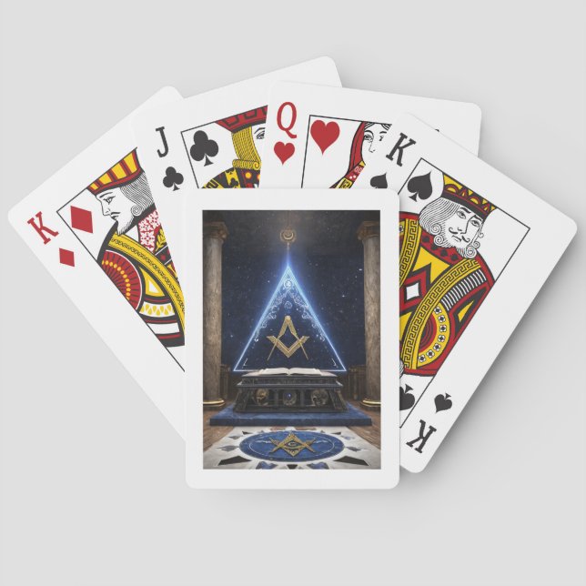 Jeu de cartes de poker de style maçonnique (dos)
