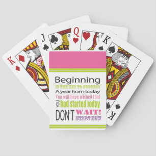 Jeu De Cartes Début du pont de carte à lecture inspirante