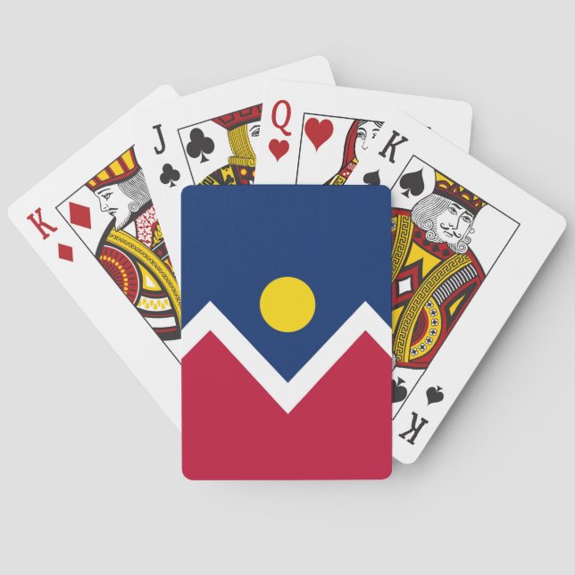 Jeu De Cartes Deck Playing Cards with Flag of Denver, USA (dos)
