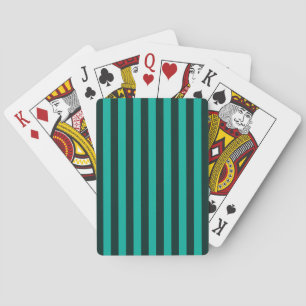 Jeu De Cartes Décor à bandes verticales turquoise
