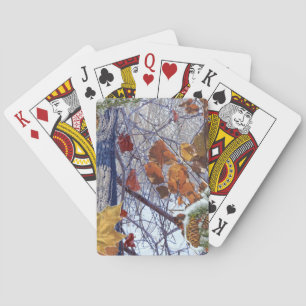 Jeu De Cartes Décor Camouflage d'hiver de neige