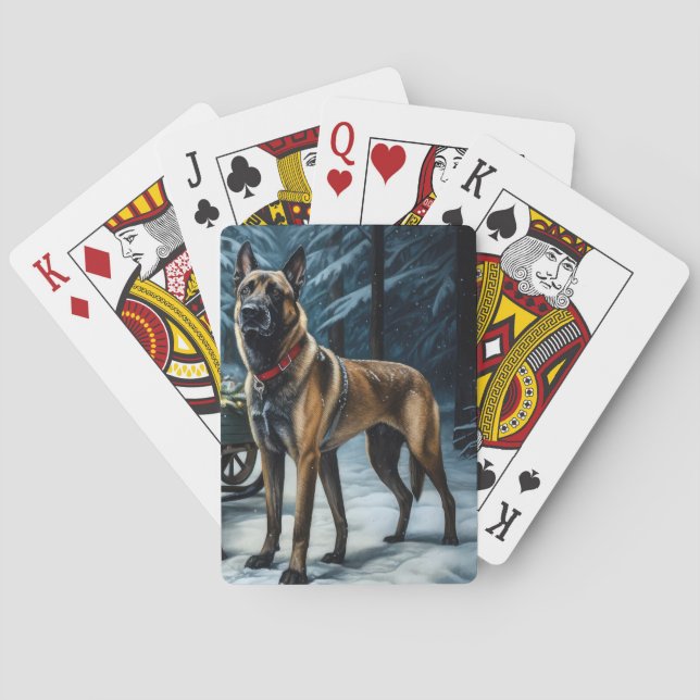 Jeu De Cartes Décor de Noël Malinoi Snowy Sleigh (dos)