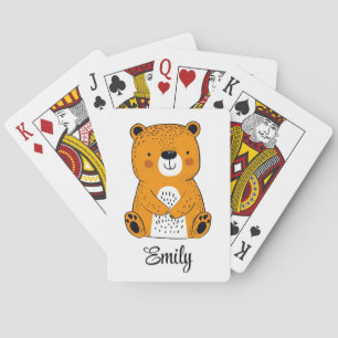 Jeu De Cartes Décor d'ours en caricature mignonne