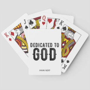 JEU DE CARTES DÉDIÉ À DIEU PERSONNALISABLE COOL TEXTE NOIR
