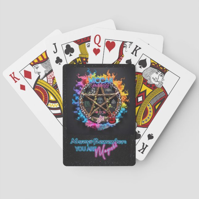 Jeu De Cartes Déesse Wiccan Jouer sur le pont carte (dos)