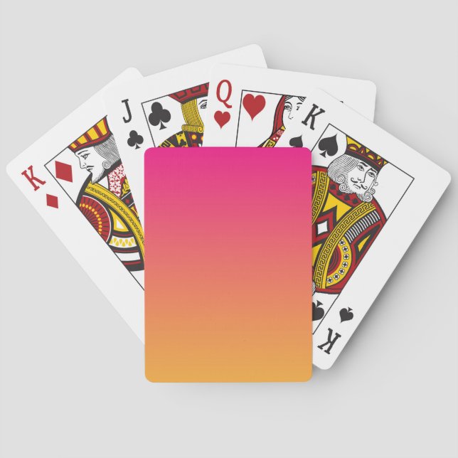 Jeu De Cartes dégradé rose et orange (dos)