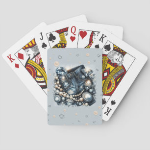Jeu De Cartes Denim Diamants & Perles Jeans Bling