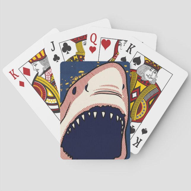 Jeu De Cartes Dent de requin en demi-teintes de panneau de bande (dos)