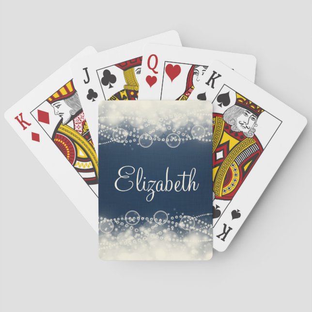 Jeu De Cartes Dentelles et perles Abstraites personnalisées (dos)