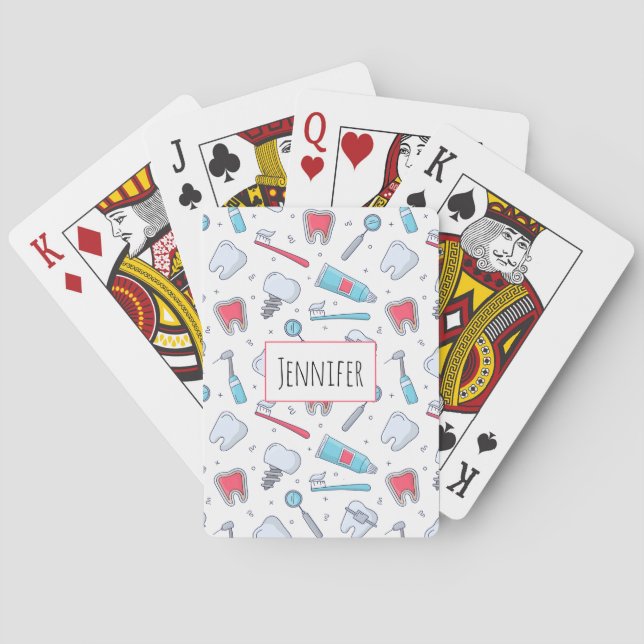 Jeu De Cartes Dents et outils Motif dentaire (dos)