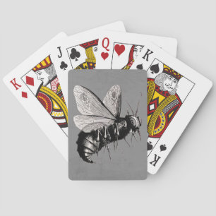 Jeu De Cartes Déplaisant Gothique Aile du crâne d'abeille Insect