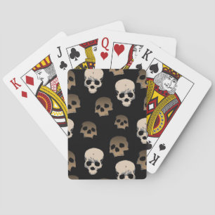 Jeu De Cartes Déplaisant Skulls Motif 3D, effet Arrière - plan n