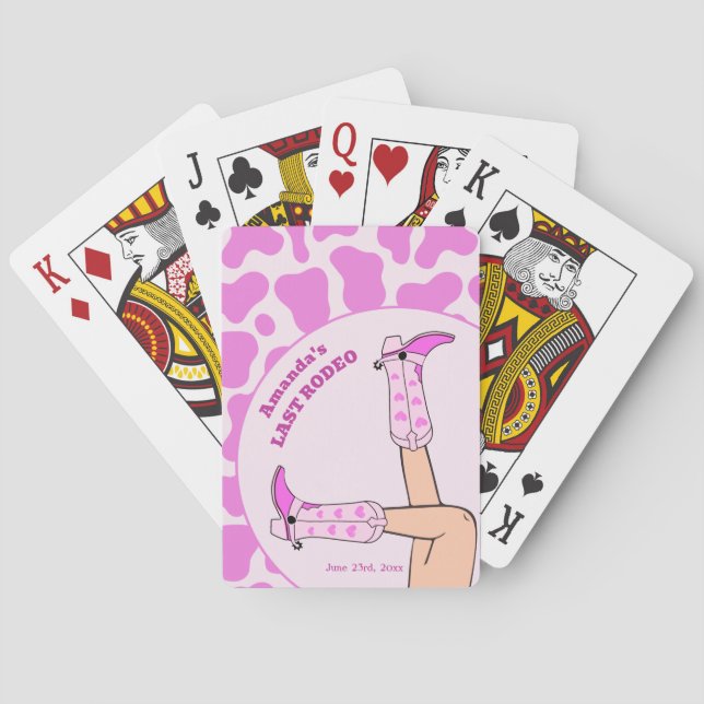 Jeu De Cartes Dernière fête de Fête des mariées Rodeo Rose Cowgi (dos)
