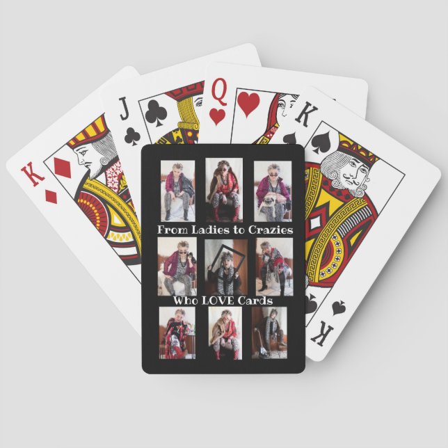 Jeu De Cartes Des dames aux fous qui aiment jouer aux cartes (dos)