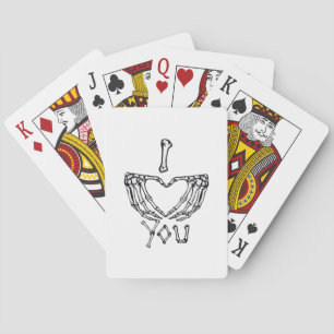Jeu De Cartes Des Mains De Squelette Qui Font Un Coeur
