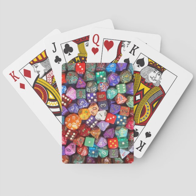 Jeu De Cartes dés multicolores (dos)