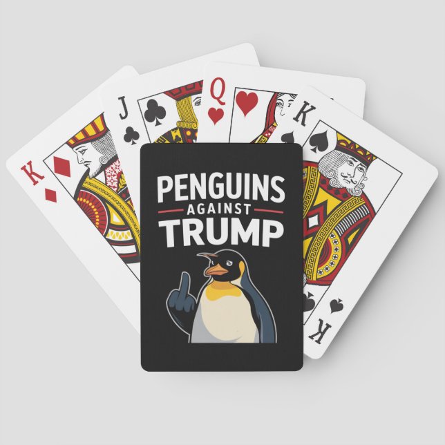 Jeu De Cartes Des palmes de pingouin contre Trump (dos)