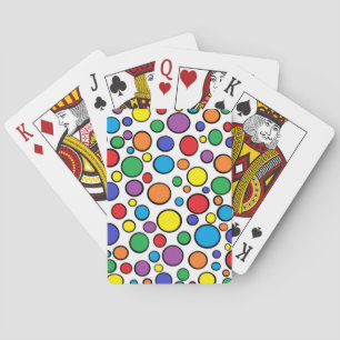 Jeu De Cartes Des Pois colorés qui jouent aux cartes