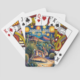 Jeu De Cartes Désert de Joshua Tree Faune Lièvre Coloré