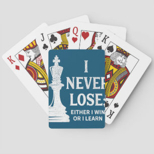 Jeu De Cartes Design Classique D'Échecs, Je Ne Perds Jamais; Je 