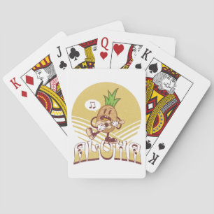 Jeu De Cartes Design de texte de style rétro "Aloha"