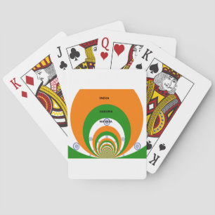 Jeu De Cartes Design des couleurs du drapeau national indien. Ha