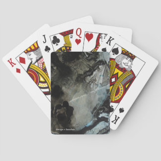 JEU DE CARTES DESIGN ENCRE GRISE ET BLEUE