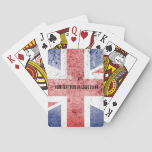 Jeu De Cartes Design Union Jack en état de désordre. Personnalis