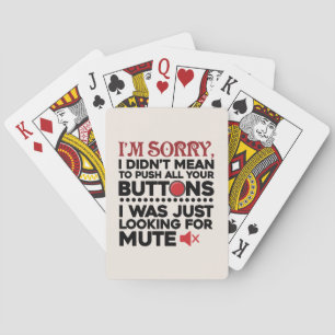 Jeu De Cartes Désolé De Pousser Tous Vos Boutons Drôle Le Sarcas