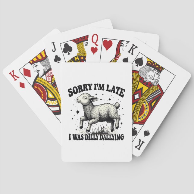Jeu De Cartes Désolé D'Être En Retard, J'Étais Dilly Dallying (dos)