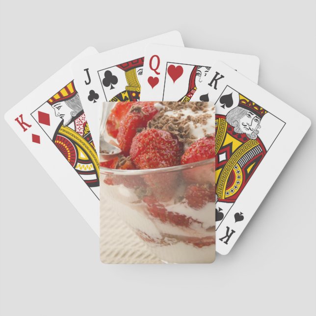 Jeu De Cartes Dessert de fraise avec du yaourt frais (dos)