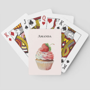 Jeu De Cartes Dessert sucré à la fraise Cupcake