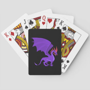 Jeu De Cartes Dessin animé de dragon violet