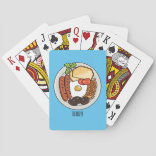 Jeu De Cartes dessin animé du petit-déjeuner anglais