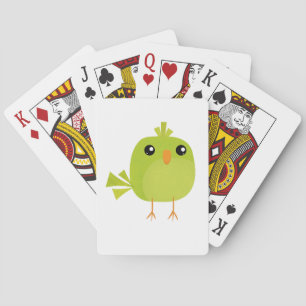 Jeu De Cartes Dessin Animé Oiseau Vert