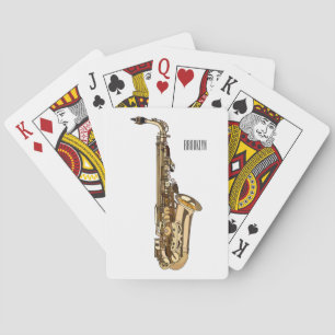 Jeu De Cartes dessin animé saxophone