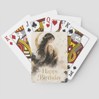 Jeu De Cartes Dessin aquarelle Vierge Joyeux Anniversaire