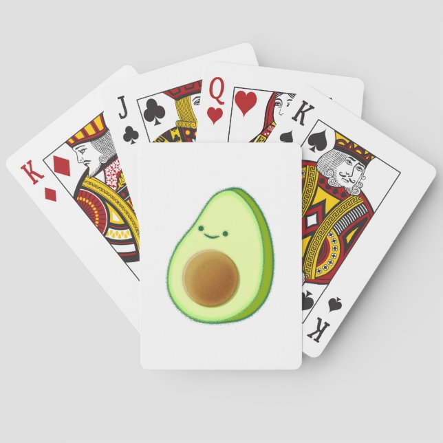 Jeu De Cartes Dessin Avocado mignon (dos)
