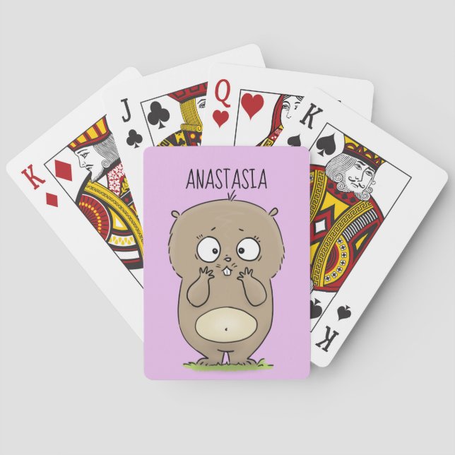 Jeu De Cartes Dessin d'adorable hamster (dos)