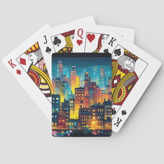 Jeu De Cartes Dessin d'aquarelle de conception d'architecture de (dos)