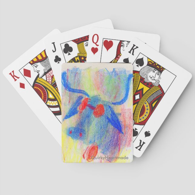 Jeu De Cartes Dessin de craie frais de Taureau (dos)