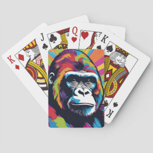 Jeu De Cartes Dessin de dessin de peinture Gorilla Pop