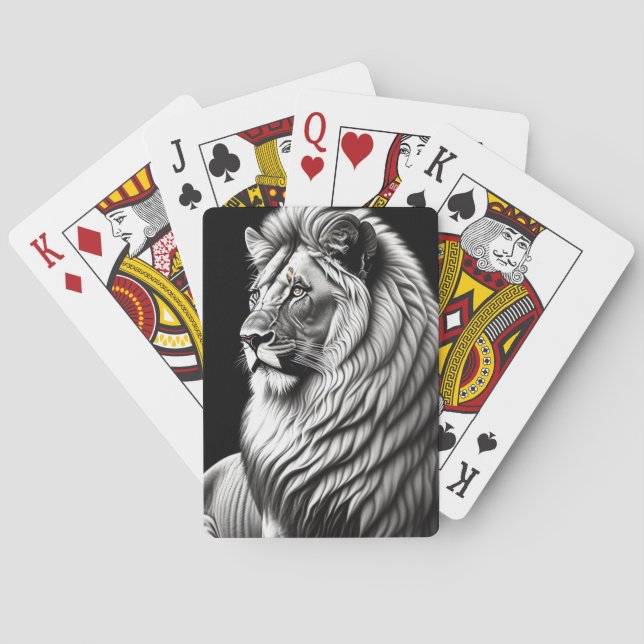 Jeu De Cartes Dessin de lion peinture (dos)